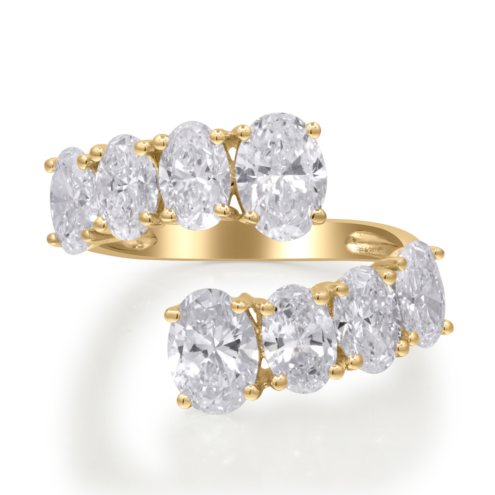 3.76 ctw Yellow Gold Lab-Grown Diamond Ring